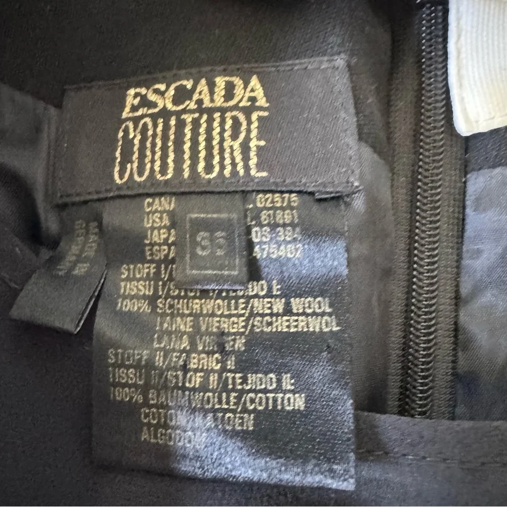 Vintage Escada Couture Black White romper Dress with Gold Accents size 36 - Picture 7 of 14